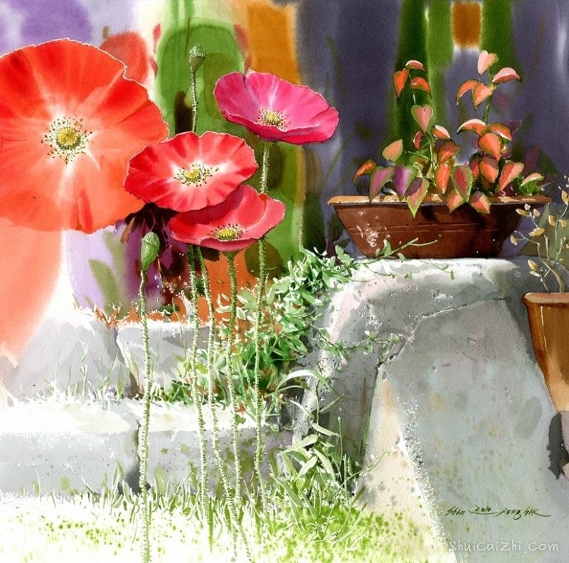 韩国申宗植（Shin Jong Sik）水彩画作品欣赏