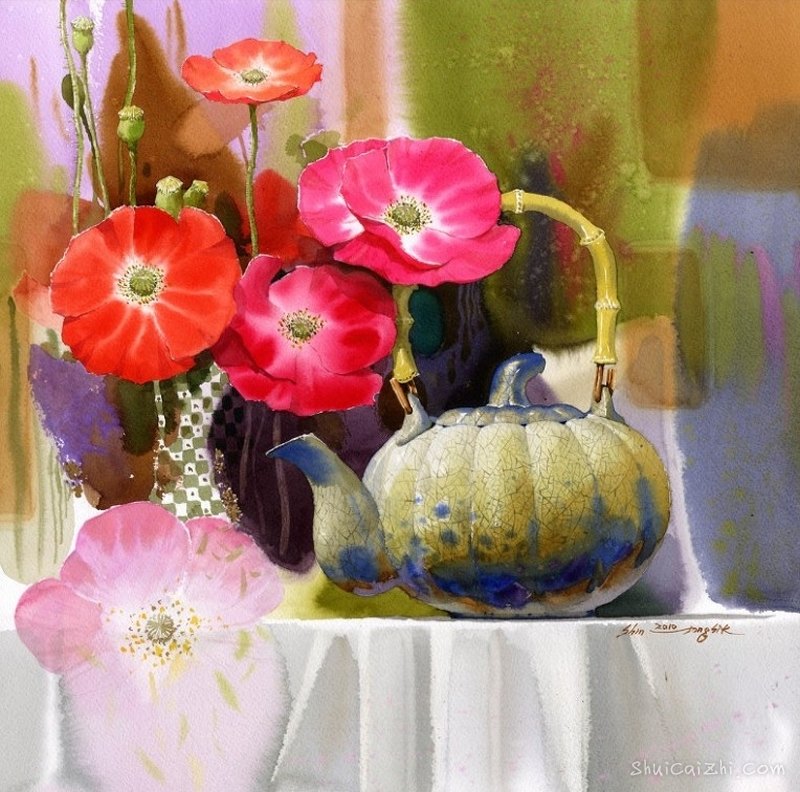 韩国申宗植（Shin Jong Sik）水彩画作品欣赏