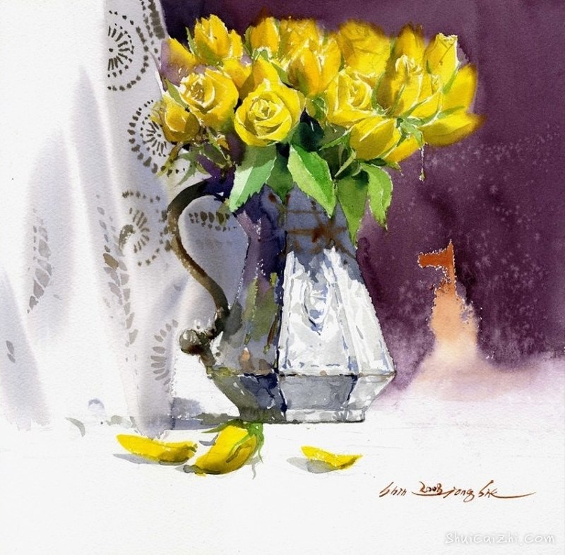 韩国申宗植（Shin Jong Sik）水彩画作品欣赏