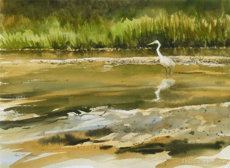 Guy Troughton自然类水彩作品4399