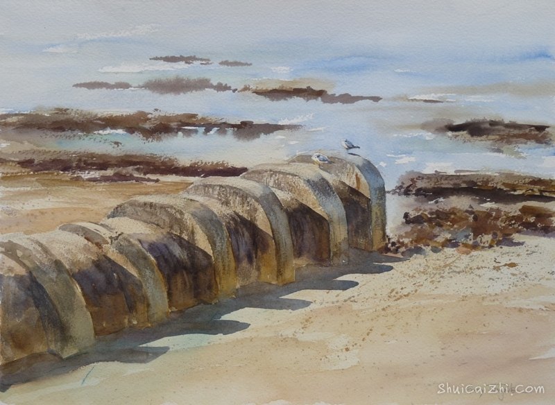 Guy Troughton自然类水彩作品4556