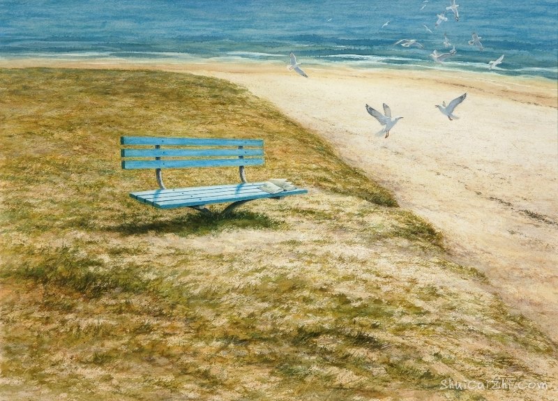 Guy Troughton自然类水彩作品6358