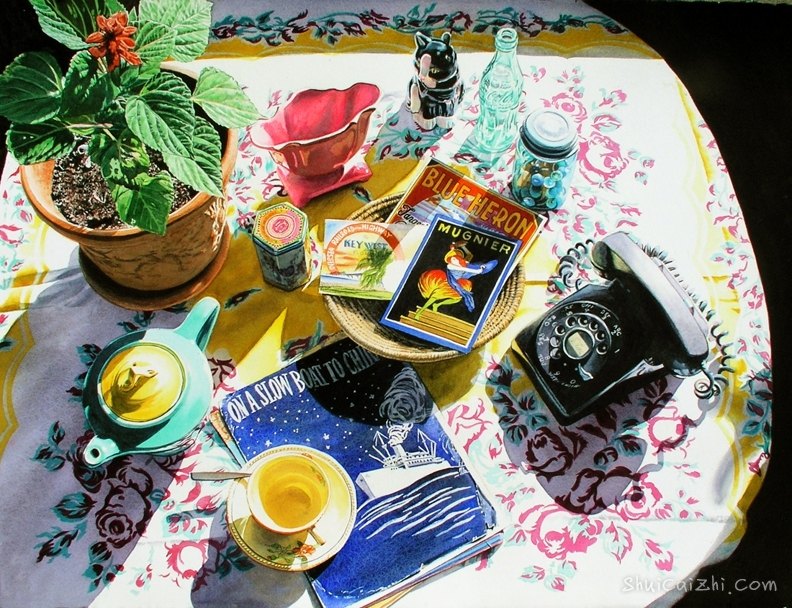 John Bayalis光影写实水彩画596926