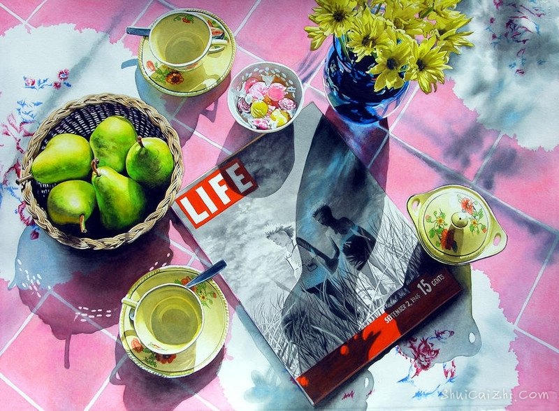 John Bayalis光影写实水彩画597964