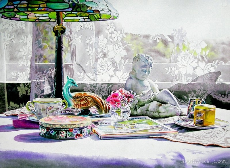 John Bayalis光影写实水彩画598014