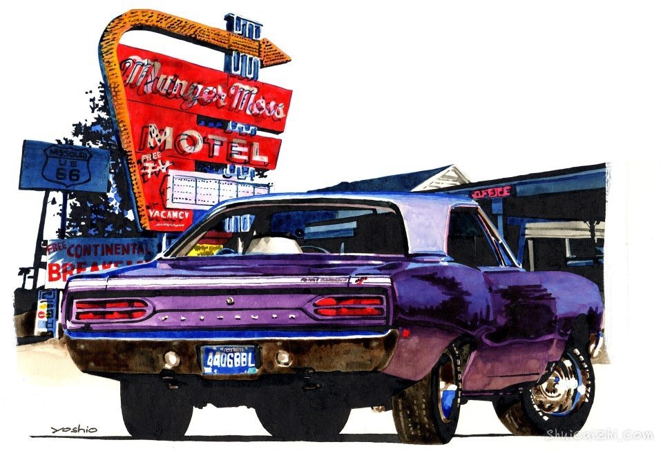 中沢ヨシオ的水彩机车画2424