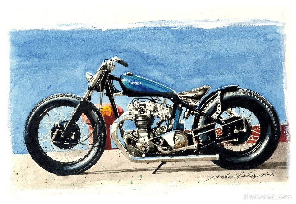 中沢ヨシオ的水彩机车画2683