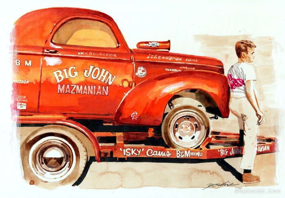 中沢ヨシオ的水彩机车画2686