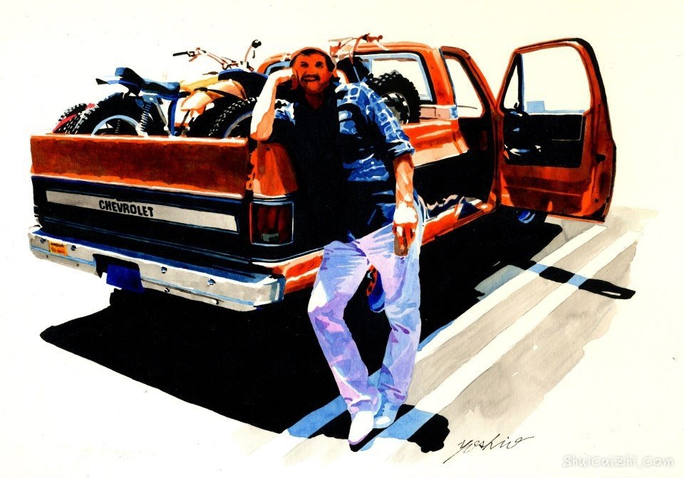 中沢ヨシオ的水彩机车画2688