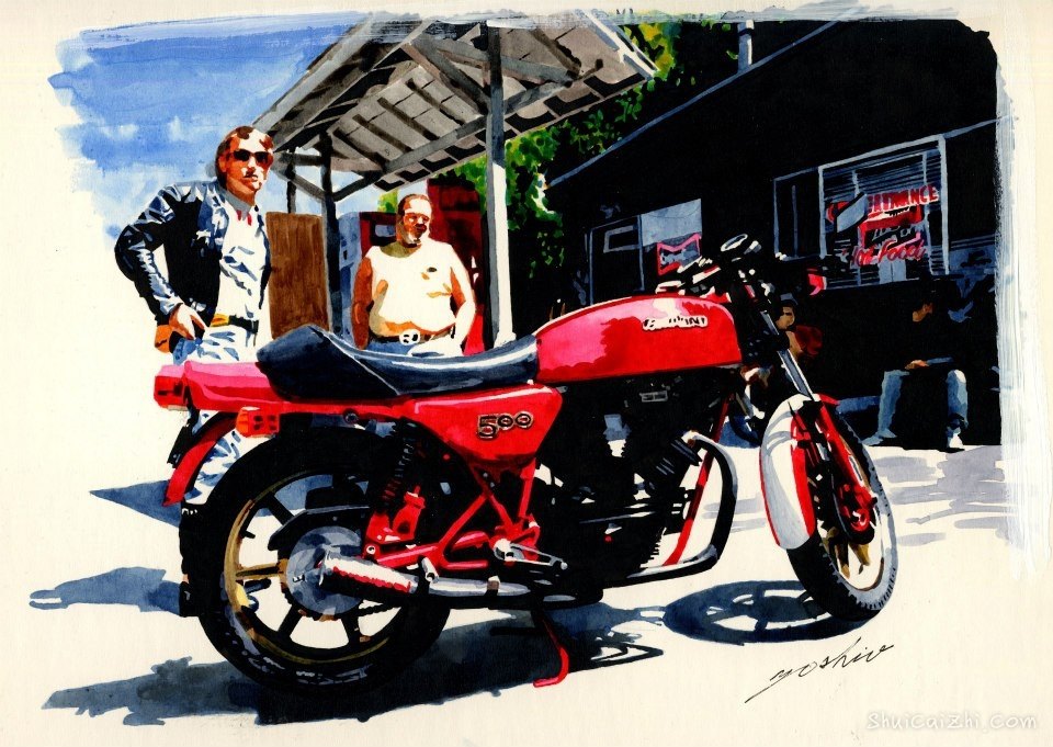 中沢ヨシオ的水彩机车画2846