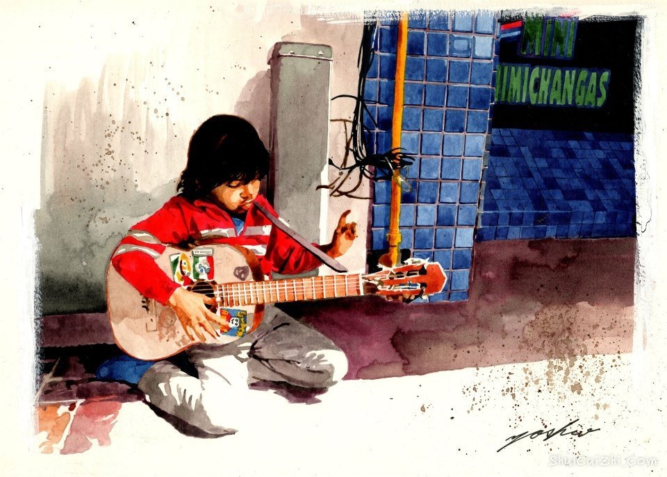 中沢ヨシオ的水彩机车画3302