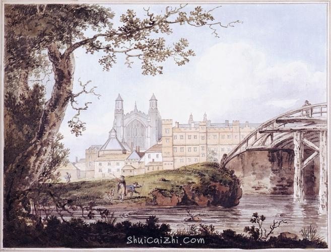 托马斯吉尔丁水彩风景画欣赏91427562587