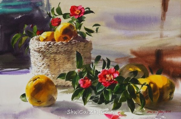 韩国Yang Won Hui水彩花卉作品996287