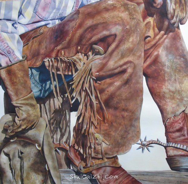 Nelson Boren 美国水彩画家（无头牛仔系列）1045116588527870500