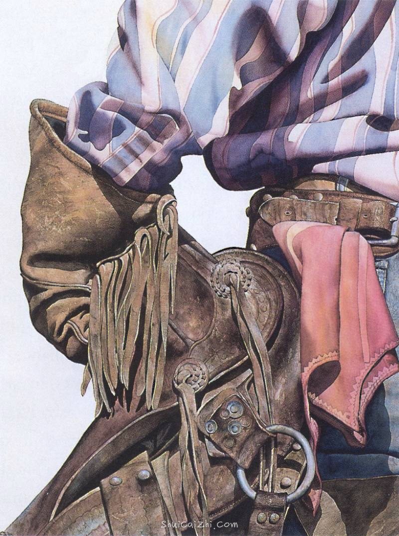 Nelson Boren 美国水彩画家（无头牛仔系列）1124492531960351225