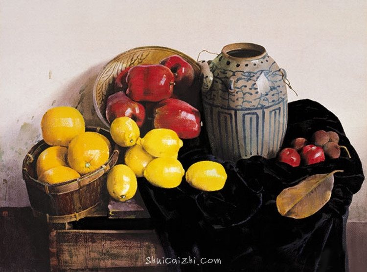 刘寿祥写实静物水彩画