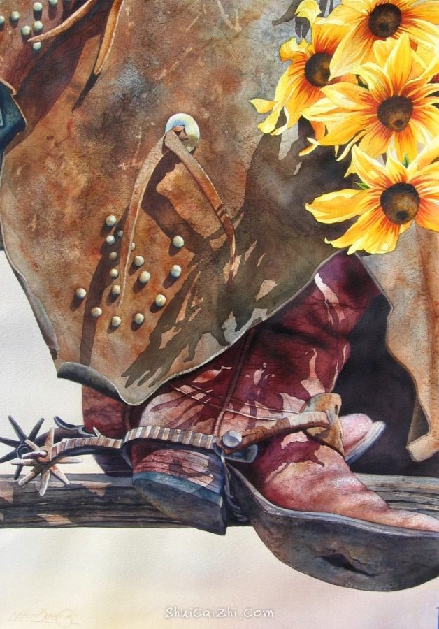 Nelson Boren 美国水彩画家（无头牛仔系列）1485906402057276209