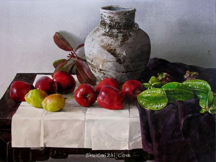 刘寿祥写实静物水彩画