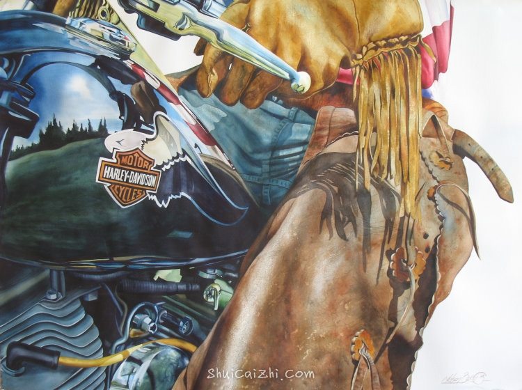 Nelson Boren 美国水彩画家（无头牛仔系列）1764003679047563725