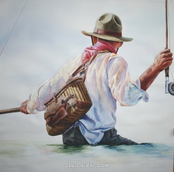 Nelson Boren 美国水彩画家（无头牛仔系列）1911215091867510466