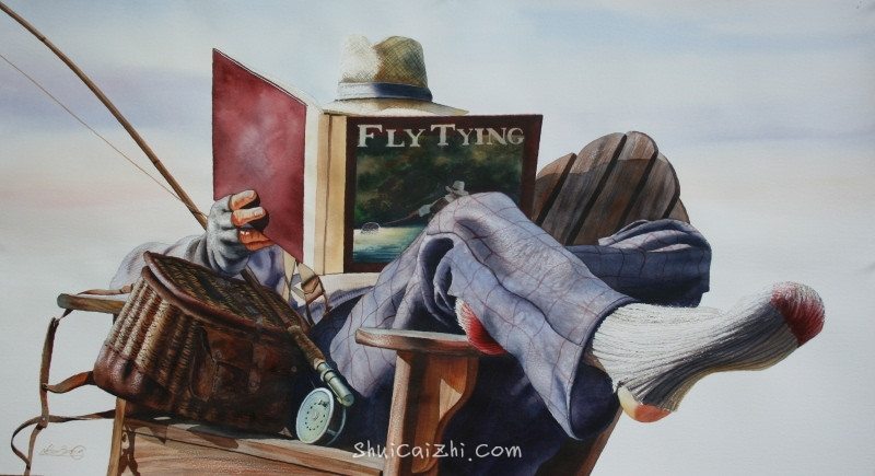 Nelson Boren 美国水彩画家（无头牛仔系列）1916844591401250659