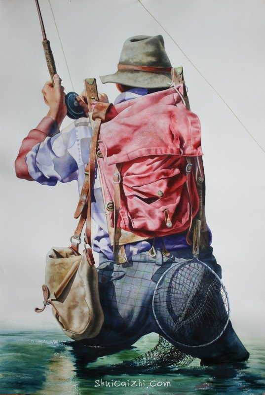 Nelson Boren 美国水彩画家（无头牛仔系列）1946962413909491161