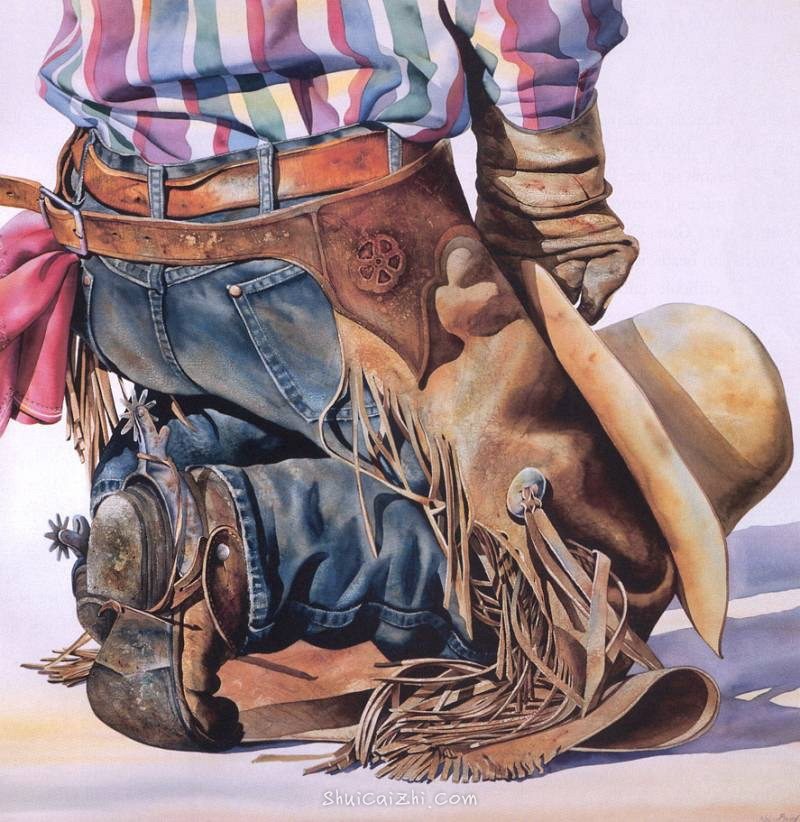 Nelson Boren 美国水彩画家（无头牛仔系列）22523627636402368401