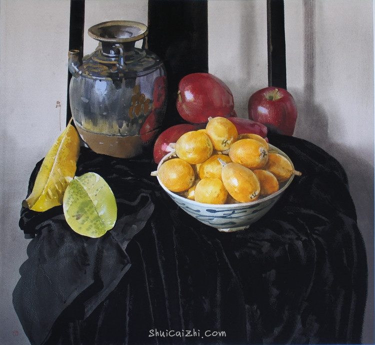 刘寿祥写实静物水彩画
