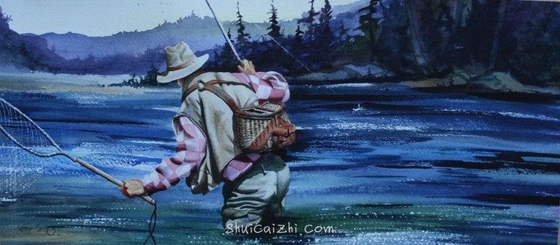 Nelson Boren 美国水彩画家（无头牛仔系列）2660501479870294617