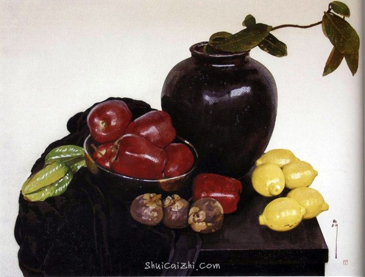 刘寿祥写实静物水彩画