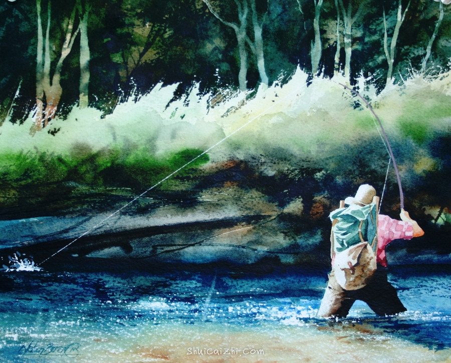 Nelson Boren 美国水彩画家（无头牛仔系列）2853874788870656707