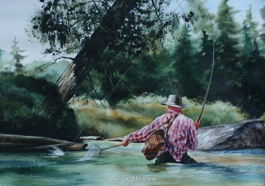 Nelson Boren 美国水彩画家（无头牛仔系列）2853874788870656729