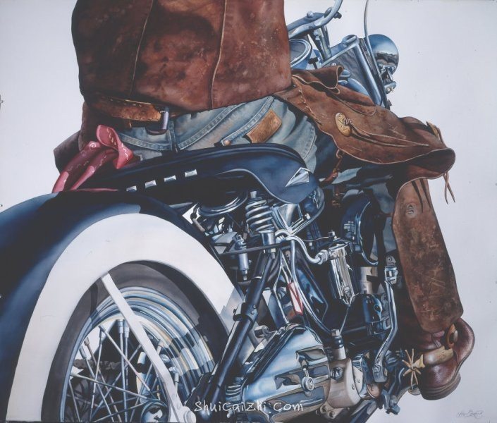 Nelson Boren 美国水彩画家（无头牛仔系列）3194459510691619643