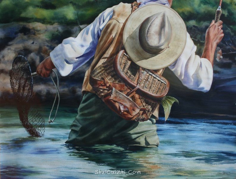 Nelson Boren 美国水彩画家（无头牛仔系列）3735735890904285306