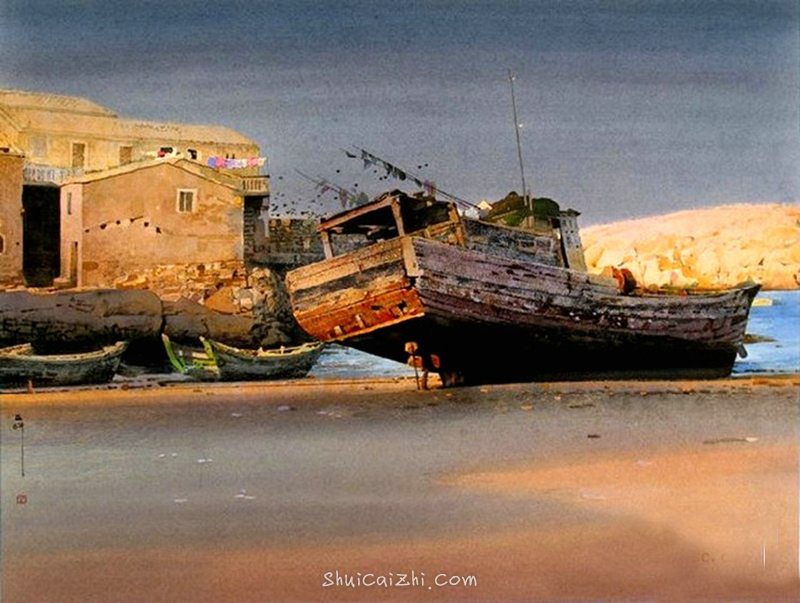 刘寿祥水彩风景画作品46