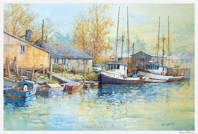 Ian Ramsay伊恩.拉姆齐水彩画作品5882b7d690