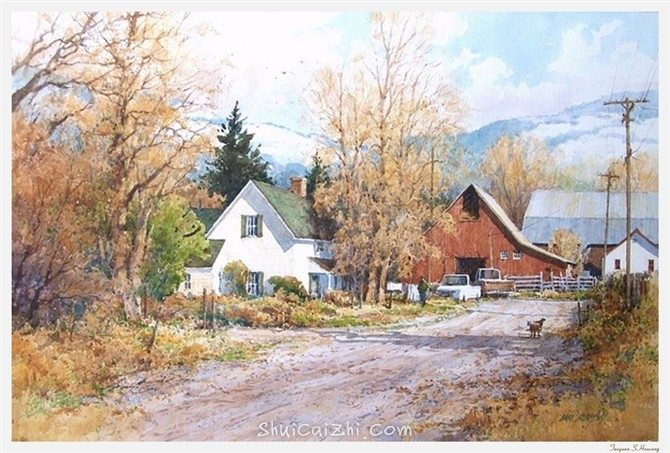 Ian Ramsay伊恩.拉姆齐水彩画作品5d87079690