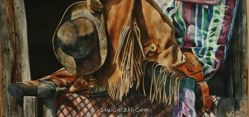 Nelson Boren 美国水彩画家（无头牛仔系列）625155923275610916