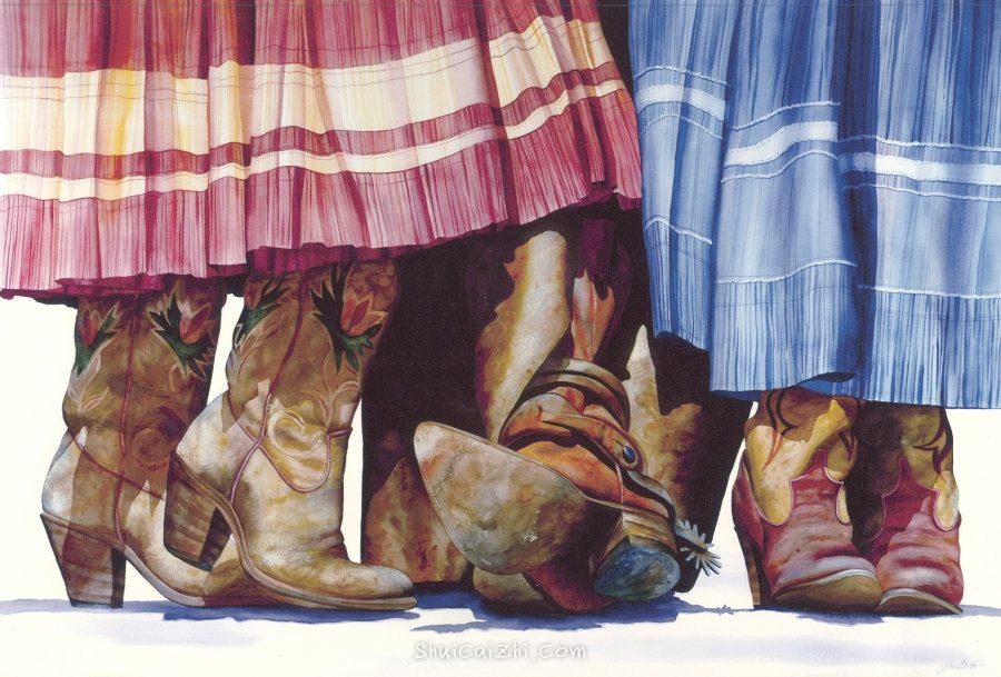 Nelson Boren 美国水彩画家（无头牛仔系列）716072340753904800