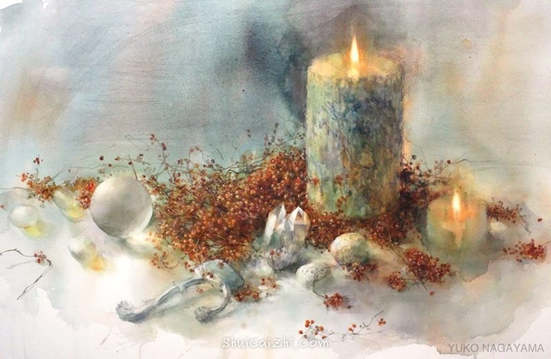 永山裕子静物水彩画作品欣赏之一
