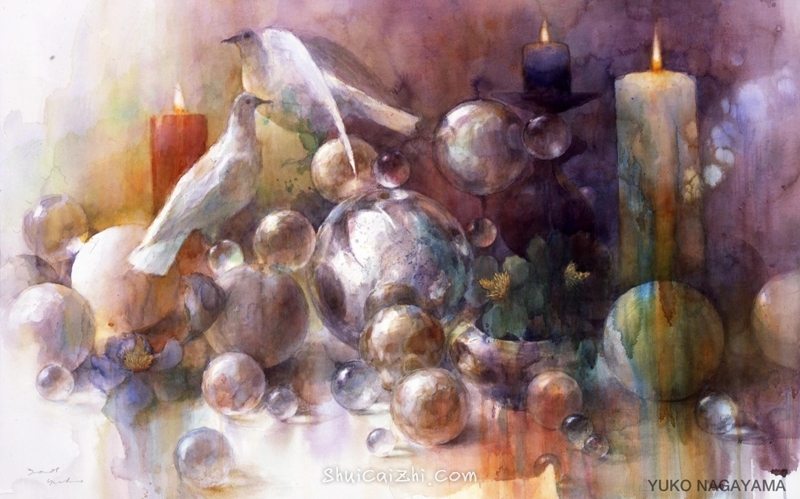永山裕子静物水彩画作品欣赏之一