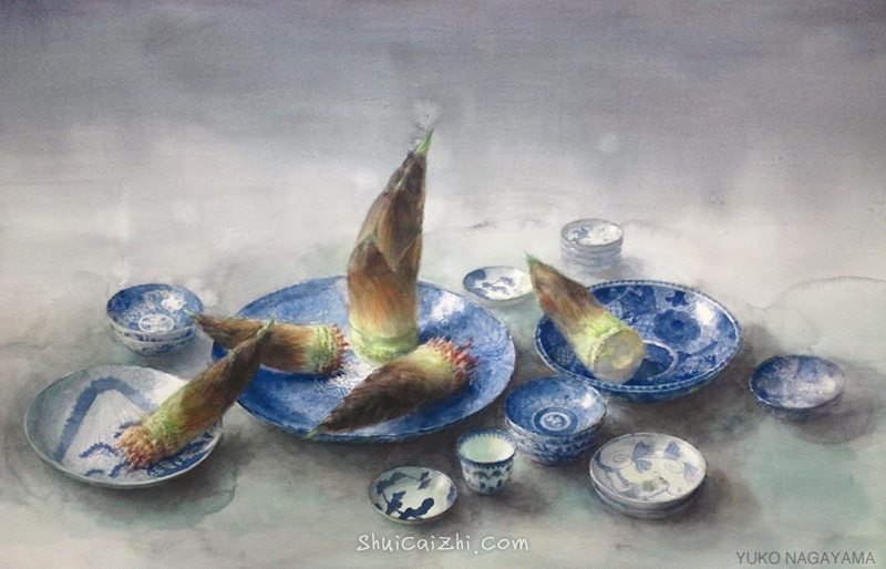 永山裕子静物水彩画作品欣赏之一