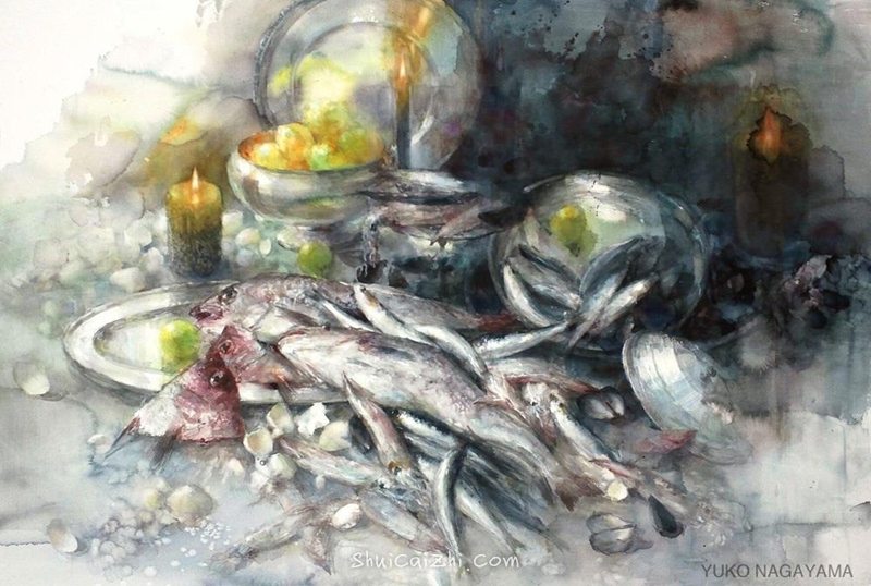 永山裕子静物水彩画作品欣赏之一
