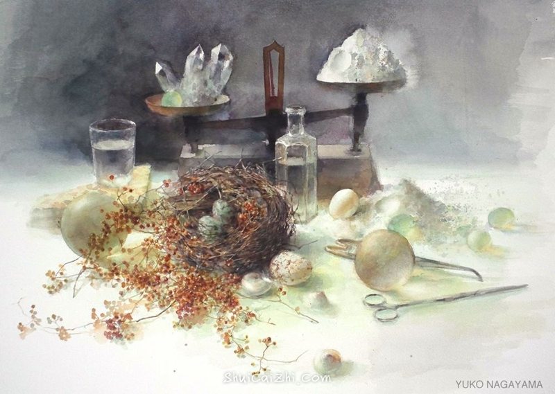 永山裕子静物水彩画作品欣赏之一