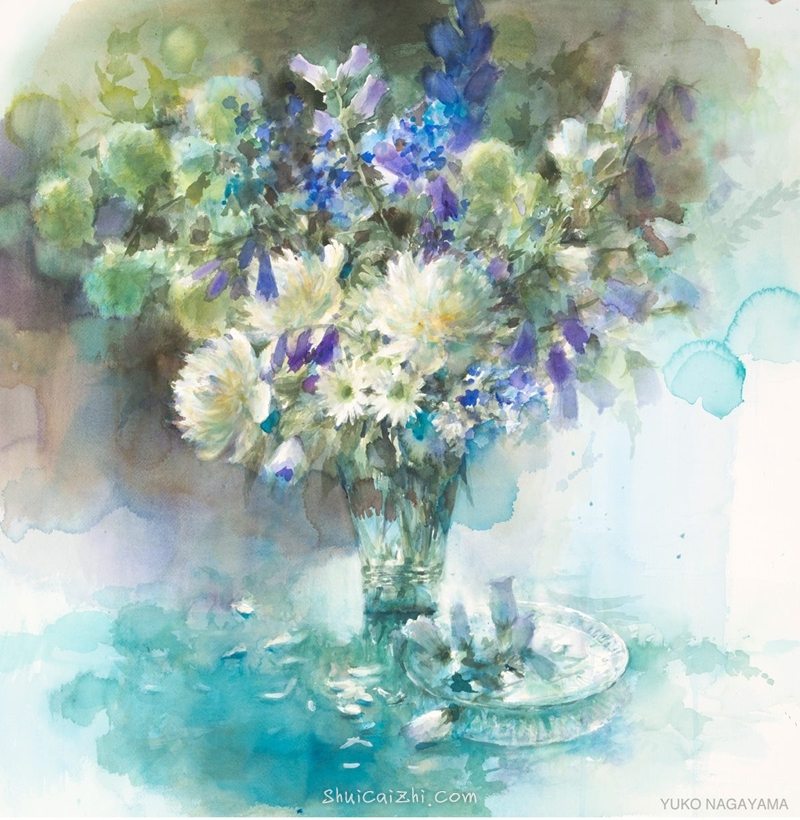 永山裕子静物水彩画作品欣赏之一