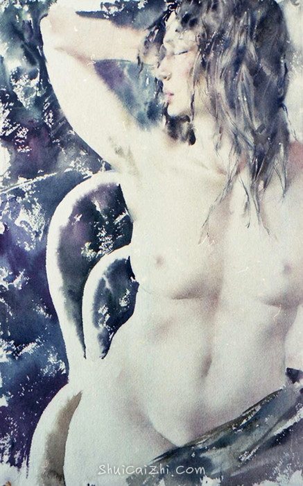 俄罗斯Glory Korobeinikov人体水彩画作品