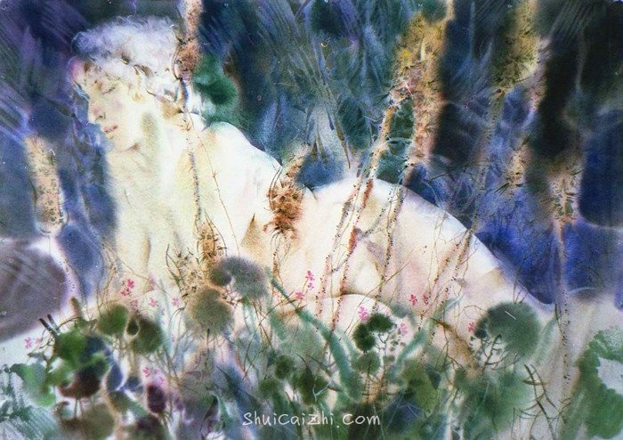 俄罗斯Glory Korobeinikov人体水彩画作品