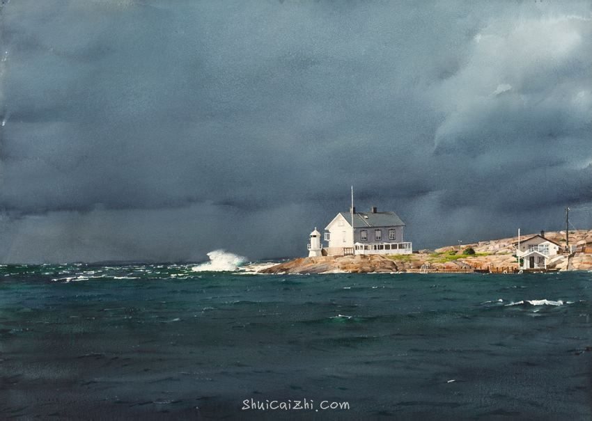 波兰水彩画家Stanislaw Zoladz风景作品