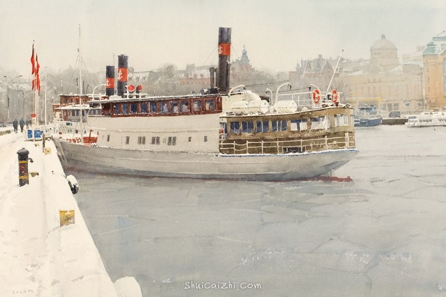 波兰水彩画家Stanislaw Zoladz风景作品