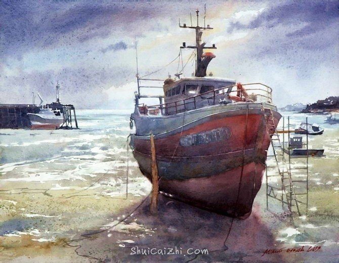 波兰Michal Orlowski水彩风景画作品